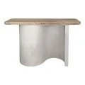 Console table Jeckie pakoworld fir-mdf white-natural color 120x38x80cm