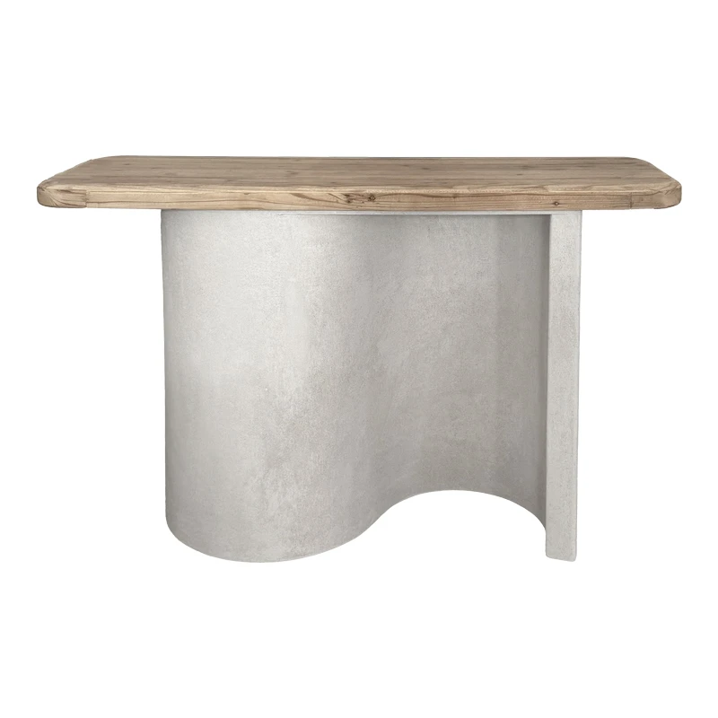 Console table Jeckie pakoworld fir-mdf white-natural color 120x38x80cm