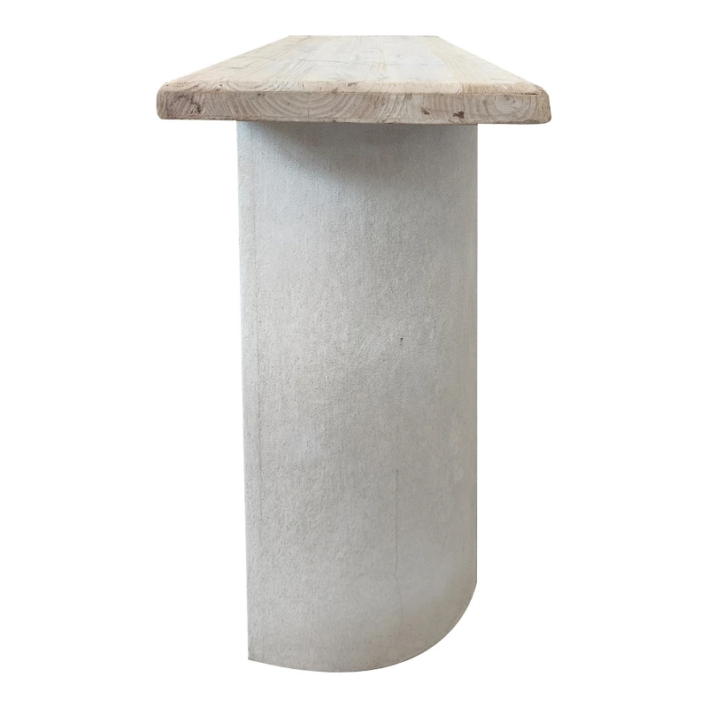 Console table Jeckie pakoworld fir-mdf white-natural color 120x38x80cm