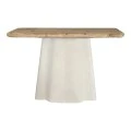 Console table Loberta pakoworld fir wood-mdf in natural-white color 120x38x81cm