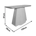 Console table Loberta pakoworld fir wood-mdf in natural-white color 120x38x81cm