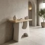 Console table Marila pakoworld fir wood-mdf in natural-white color 100x38x80cm