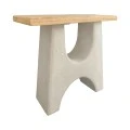 Console table Marila pakoworld fir wood-mdf in natural-white color 100x38x80cm