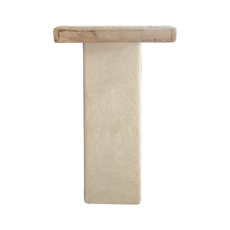 Console table Marila pakoworld fir wood-mdf in natural-white color 100x38x80cm