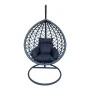 Lyere pakoworld swing nest with anthracite metal base with grey pe rattan 120x108x195cm