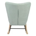 Rotating armchair Jianna pakoworld mint fabric and legs in natural color 79x64x89cm