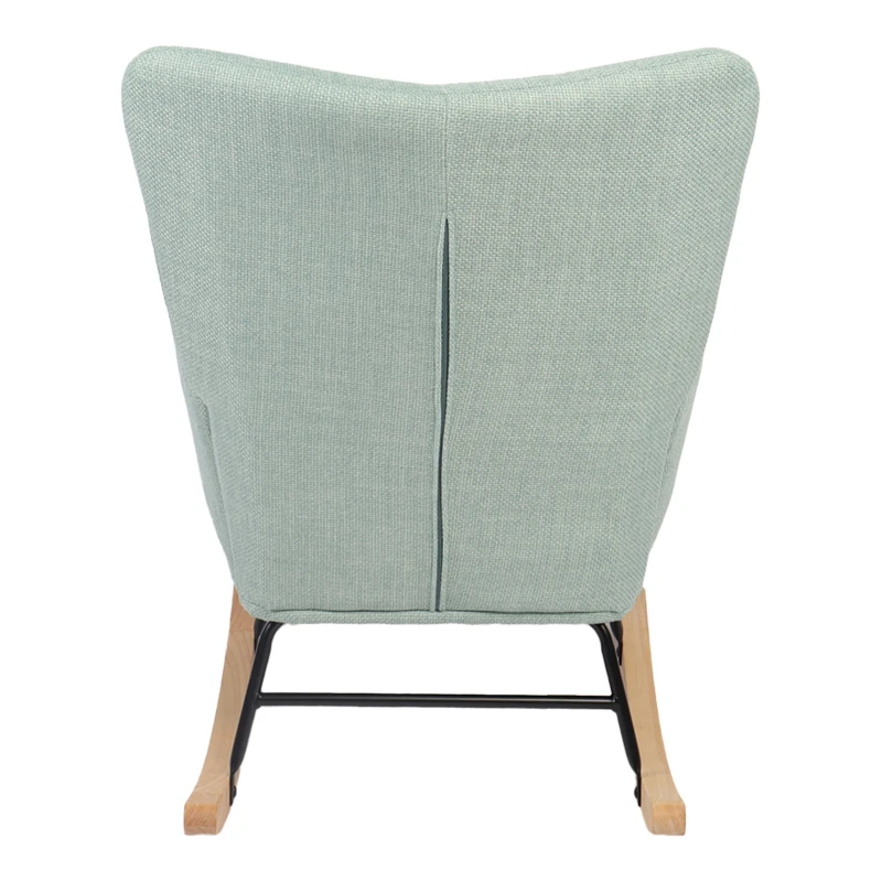 Rotating armchair Jianna pakoworld mint fabric and legs in natural color 79x64x89cm