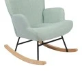 Rotating armchair Jianna pakoworld mint fabric and legs in natural color 79x64x89cm