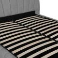 Double bed Leblank pakoworld grey fabric with storage space 160x200cm