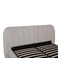 Double bed Leblank pakoworld beige fabric with storage space 160x200cm