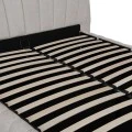 Double bed Leblank pakoworld beige fabric with storage space 160x200cm