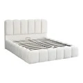 Double bed Narnia pakoworld with storage space ecru fabric 160x200cm