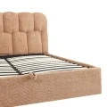 Double bed Sectra pakoworld with storage space terracotta boucle fabric 160x200cm