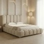Nuvem pakoworld bed, beige boucle fabric, with storage space 160x200cm
