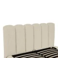 Nuvem pakoworld bed, beige boucle fabric, with storage space 160x200cm