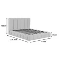 Nuvem pakoworld bed, beige boucle fabric, with storage space 160x200cm