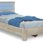 Bed Looney pakoworld in castillo-blue color 100x200cm
