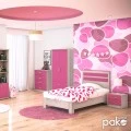 Bed Looney pakoworld in castillo-pink color 100x200cm