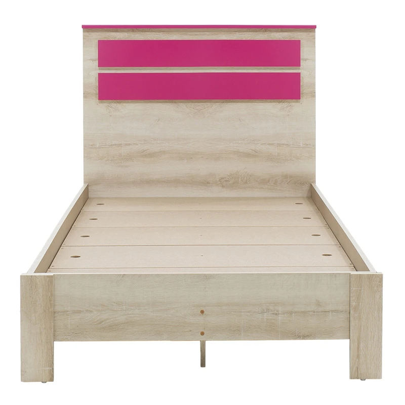 Bed Looney pakoworld in castillo-pink color 100x200cm