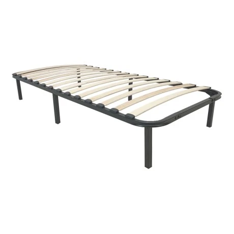 Metal bed frame Amaso pakoworld black 90x190x28cm