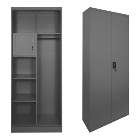 Zogi pakoworld metal wardrobe with partition in anthracite 70x40x180cm