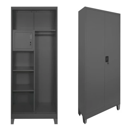 Zogi pakoworld metal wardrobe with partition in anthracite 70x40x190cm