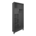 Zogi pakoworld metal wardrobe with partition in anthracite 70x40x190cm