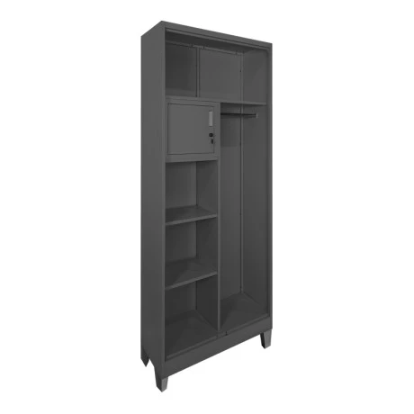 Zogi pakoworld metal wardrobe with partition in anthracite 70x40x190cm