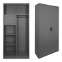 Zogi pakoworld metal cabinet with partition in anthracite color 90x45x180cm