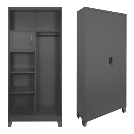 Zogi pakoworld metal cabinet with partition in anthracite color 90x45x190cm
