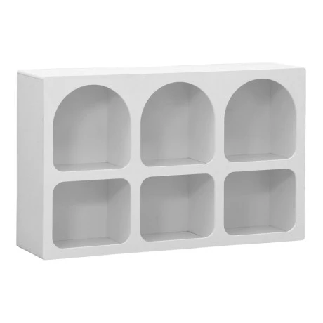 Buffet Emersi pakoworld with shelves mdf in white color 120x35x76cm