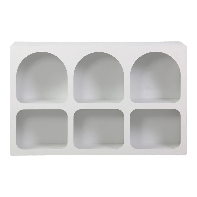 Buffet Emersi pakoworld with shelves mdf in white color 120x35x76cm
