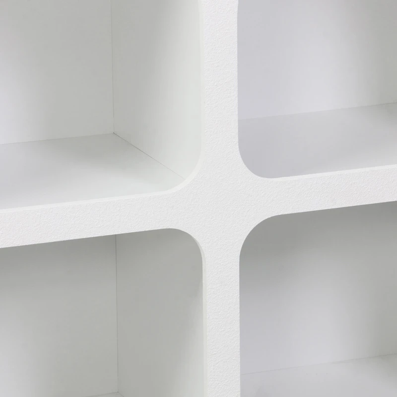 Buffet Emersi pakoworld with shelves mdf in white color 120x35x76cm