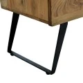 Imena Cabinet pakoworld solid Acacia wood in natural shade with black metal legs 148x43.5x86cm