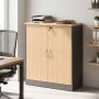 Professional low cabinet Fesialo pakoworld in natural-anthracite color 80x41x80cm