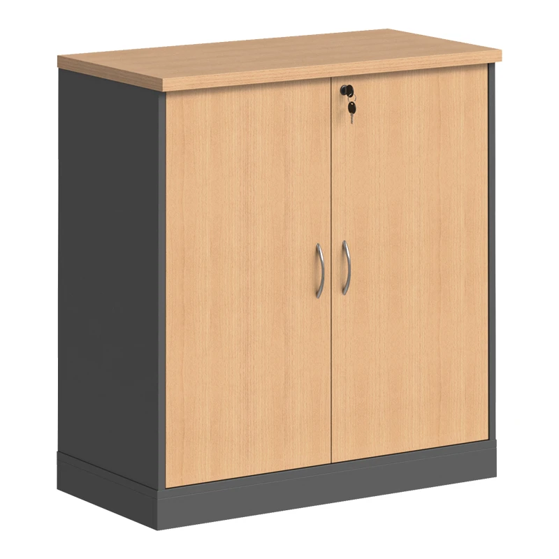 Professional low cabinet Fesialo pakoworld in natural-anthracite color 80x41x80cm