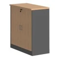 Professional low cabinet Fesialo pakoworld in natural-anthracite color 80x41x80cm