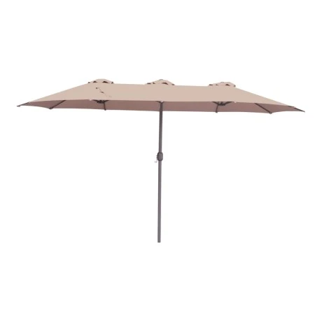 Professional umbrella Dorizo ​​pakoworld aluminum-brown fabric 2.6x4.5x2.5m