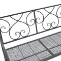 Παγκάκι Cazpo pakoworld μέταλλο σε μαύρη απόχρωση 114x45x90εκ