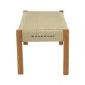 Bench Uma pakoworld teak wood and pe rope in natural shade 120x45x40cm