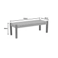 Bench Uma pakoworld teak wood and pe rope in natural shade 120x45x40cm
