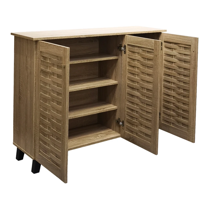 Παπουτσοθήκη-ντουλάπι Mantam pakoworld 16 ζεύγων sonoma 115.5x34x87εκ