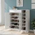 Shoe cabinet Sante pakoworld 30 pairs white 120x37x123cm