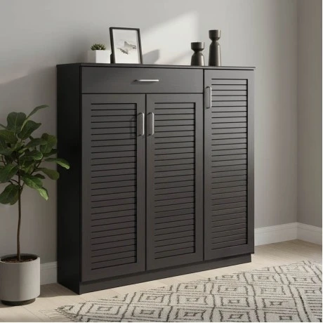 Shoe cabinet Sante pakoworld 30 pairs wenge 120x37x123cm