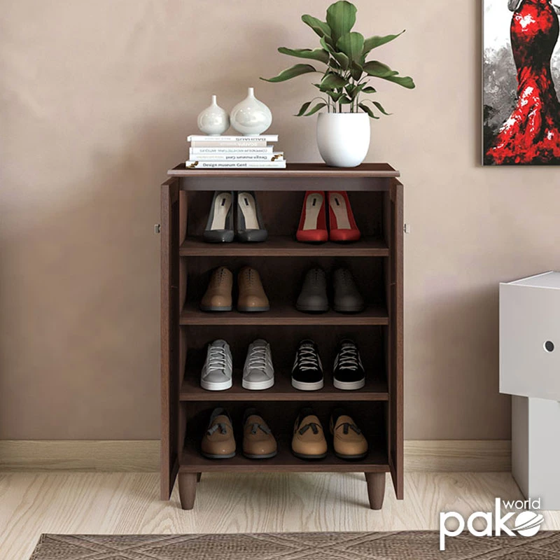 Shoe cabinet SANTΟ pakoworld 10 pairs walnut 60x34.5x91.5cm