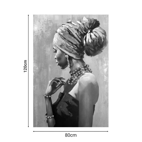 Πίνακας σε καμβά African 3D Inart 80x3x120εκ