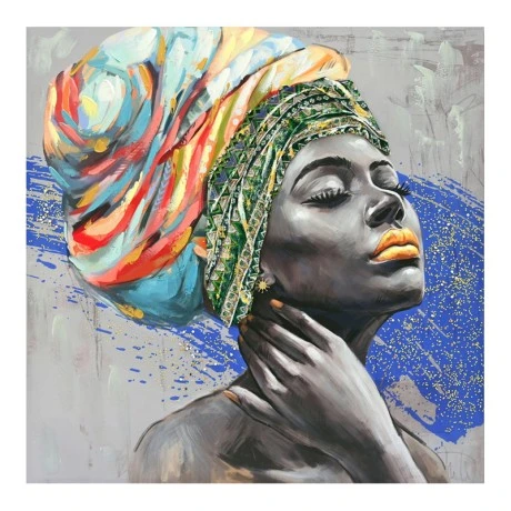 Πίνακας σε καμβά Africana 3D Inart 100x3x100εκ