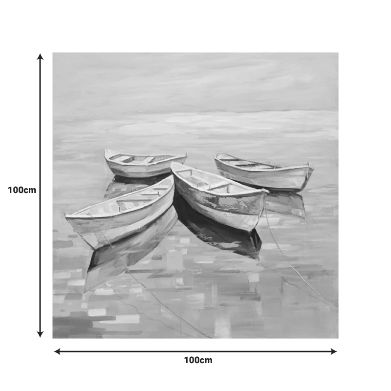 Canvas painting Boatty Inart 100x3x100cm