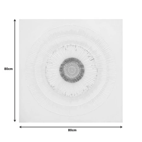 Πίνακας σε καμβά Circled 3D Inart 80x3x80εκ