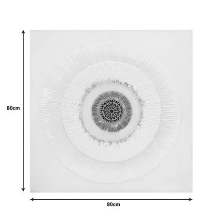 Πίνακας σε καμβά Circled I 3D Inart 80x3x80εκ
